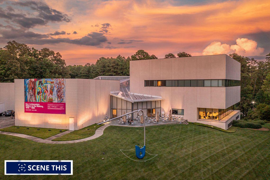 Nasher museum at twilight